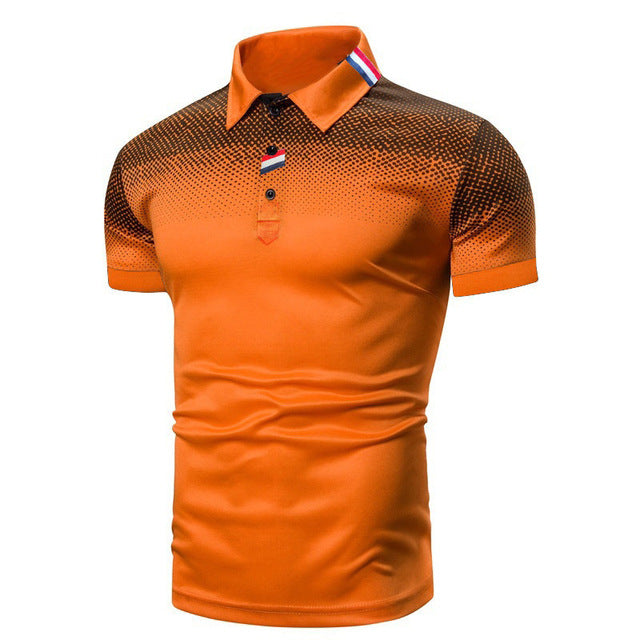 Herrenpolo mit Kragen und kurzen Ärmeln