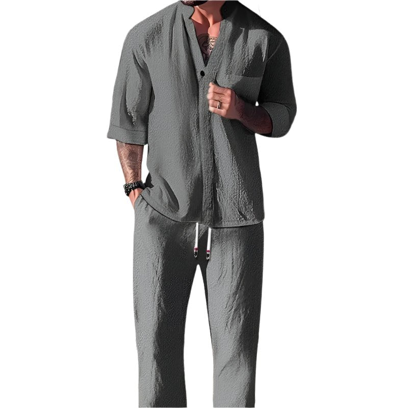 Herren Sommer Set mit Kurzarm Hemd und Hose