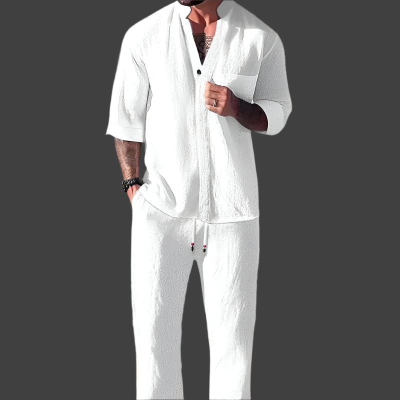 Herren Sommer Set mit Kurzarm Hemd und Hose